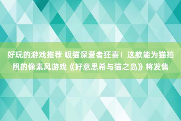 好玩的游戏推荐 吸猫深爱者狂喜！这款能为猫拍照的像素风游戏《好意思希与猫之岛》将发售