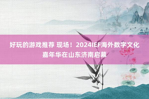 好玩的游戏推荐 现场！2024IEF海外数字文化嘉年华在山东济南启幕