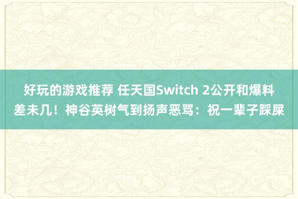 好玩的游戏推荐 任天国Switch 2公开和爆料差未几！神谷英树气到扬声恶骂：祝一辈子踩屎